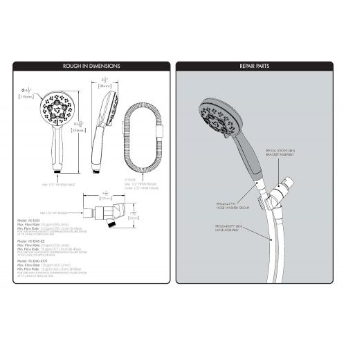  Speakman VS-1240-BN Rio Multi-Function Handheld Shower Head, 2.5 GPM, Brushed Nickel