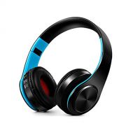 Special- Love Headphones Bluetooth Headset Earphone Wireless Headphones Stereo Foldable Sport Earphone Microphone Headset Handfree MP3 Player,Black Blue