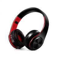 Special- Love Headphones Bluetooth Headset Earphone Wireless Headphones Stereo Foldable Sport Earphone Microphone Headset Handfree MP3 Player,Black Red