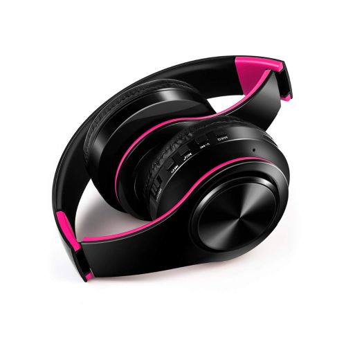  Special- Love Headphones Bluetooth Headset Earphone Wireless Headphones Stereo Foldable Sport Earphone Microphone Headset Handfree MP3 Player,Black Red