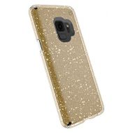 Speck Presidio Clear + Glitter Samsung Galaxy S9 Case, Clear with Gold Glitter/Clear