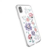 Speck Products Presidio Clear + Print iPhone Xs Max Case, CanopyFloral Lavender/Clear
