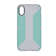 Speck Products Compatible Phone Case for Apple iPhone XS and iPhone X, Presidio Grip Case, Dolphin Grey/Aloe Green