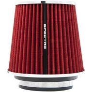 Spectre Performance 8132 Universal Clamp-On Air Filter: Round Tapered; 3 in/3.5 in/4 in (102 mm/89 mm/76 mm) Flange ID; 6.719 in (171 mm) Height; 6 in (152 mm) Base; 4.75 in (121 m