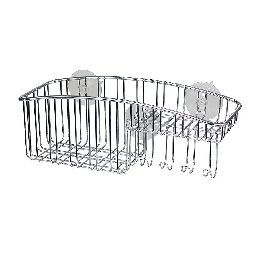 Spectrum Contempo Stainless Steel Suction Basket with Hooks