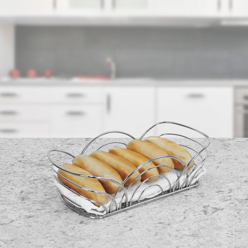 스펙트럼 Spectrum™ Flower Bread Basket in Chrome