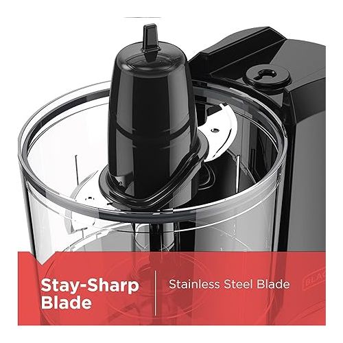 스펙트럼 BLACK+DECKER 1.5-Cup Electric Food Chopper, HC150B, One Touch Pulse, 150W Motor, Stay-Sharp Blade, Dishwasher Safe