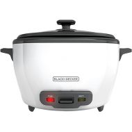 BLACK+DECKER 6-Cup Rice Cooker, RC506, 3-cup Uncooked Rice, Steaming Basket, Removable Non-Stick Bowl, One Touch