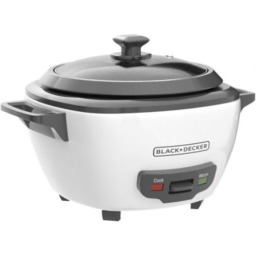 스펙트럼 BLACK+DECKER 6-Cup Rice Cooker, RC506, 3-cup Uncooked Rice, Steaming Basket, Removable Non-Stick Bowl, One Touch