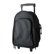 Spectrum Rolling Backpack with Wheels for Travel, School - Two Stage - Black