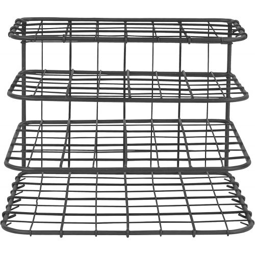 스펙트럼 Spectrum Diversified Vintage Cabinet & Countertop Cookware & Bakeware Plate Rack & Lid Holder, Bakeware & Pan, Rustic Farmhouse Kitchen Cabinet Organizer, Rack, Industrial Gray