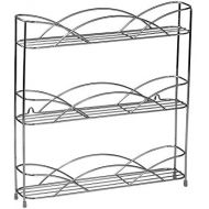 Spectrum Diversified Countertop 3-Tier Rack Kitchen Cabinet Organizer or Optional Wall-Mounted Storage, 3 Spice Shelves, Raised Rubberized Feet, Chrome: Kitchen & Dining