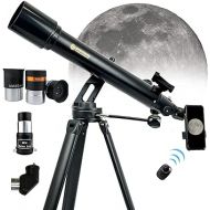 SpectrumOI Telescope for Adults and Kids, 70mm Refractor Telescope for Adults Astronomy, Professional Telescope for Kids 8-12 Telescopio for Astronomy Science, Sturdy AZ Mount, Phone Adapter Remote