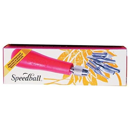  Speedball 4131 Linoleum Cutter  5 Assorted Lino Cutters Includes Plastic Storage Handle, Made in the USA