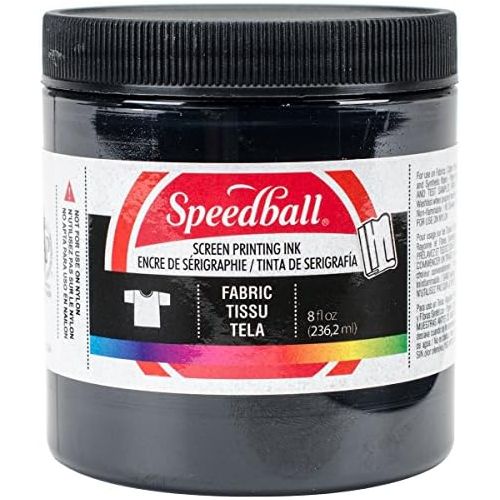  Speedball Art Products 4560 Fabric Screen Printing Ink, 8 Fl. oz, Black