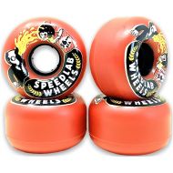 Speedlab Wheels Nastyboh Red Skateboard Wheels - 56mm 87a (Set of 4)