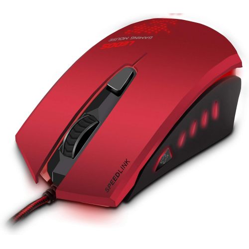  Speedlink LEDOS Gaming Mouse - 5 Buttons Gamer Mouse for PC / Computer - (laser sensor, up to 3000 dpi - dpi switch for quick sensitivity change - sniper button, rapid fire button)