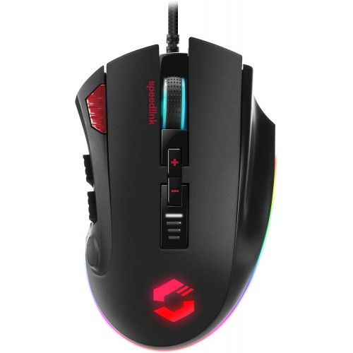  SPEEDLINK TARIOS RGB Gaming Mouse, 12 Buttons + 24,000dpi Sensor