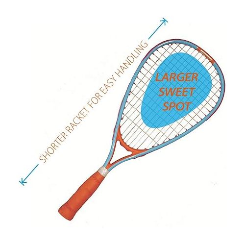  Speedminton SM01-FUN-10 FUN Set - Alternative to beach ball, spike ball, badminton, incl. 1 HELI and one FUN Speeder, perfect for the beach, park or backyard, Blue Orange