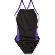 Speedo Girls' Swimsuit One Piece Endurance+ Cross Back Solid Youth Team Colors