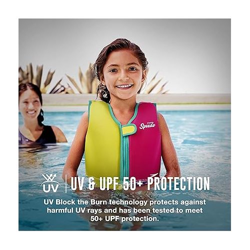스피도 Speedo Unisex-Child Swim Flotation Classic Life Vest Begin to Swim UPF 50