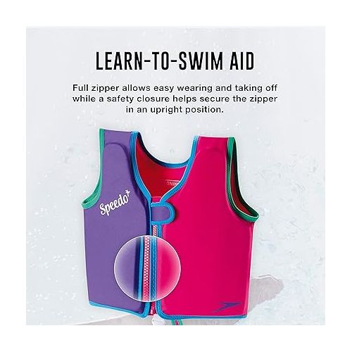 스피도 Speedo Unisex-Child Swim Flotation Classic Life Vest Begin to Swim UPF 50