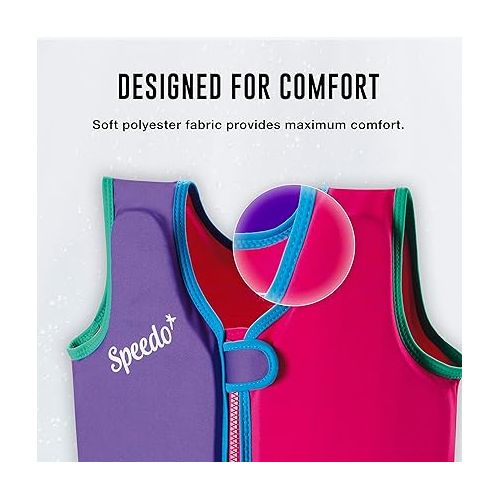 스피도 Speedo Unisex-Child Swim Flotation Classic Life Vest Begin to Swim UPF 50