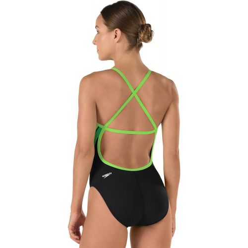 스피도 Speedo Womens Swimsuit One Piece Endurance+ Cross Back Solid Adult Team Colors