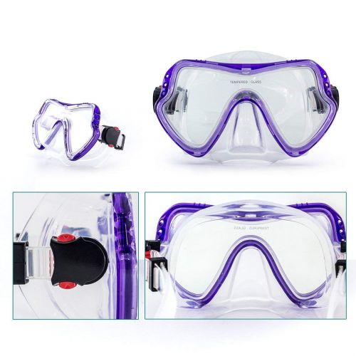 스피도 Speedo CACACOL Swimming Diving Mask 180° Panoramic Snorkel Mask Scuba Easybreath Diving Snorkeling Package with Action Camera Mount, Dry Top Set Anti-Fog & Anti-Leak Scuba Mask for Adult