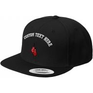 Custom Snapback Baseball Cap Sport Boxing Combat Gloves Embroidery Design Acrylic Cap Snaps Black Personalized Text Here