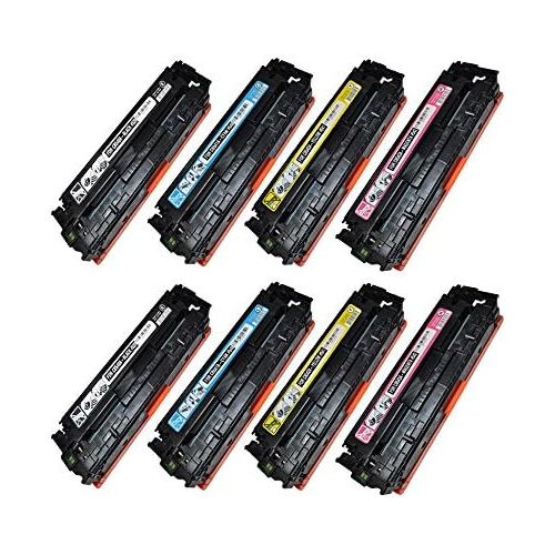  SpeedyToner SPEEDY TONER Remanufactured Toner Cartridges Replacement for HP 125A for Laserjet CP1215, CP1515, CP1518, CM1312 Set of 8 (CMYK)