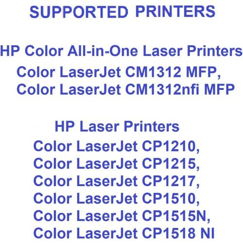  SpeedyToner SpeedyToner Remanufactured Toner Cartridge Replacement for HP HP COLOR LASERJET CP1215 YELLOW TONER CARTRIDGE ( Black,Cyan,Magenta,Yellow , 5-Pack )