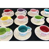 Speeglecreations Childs Personalized flower tea cup party favor