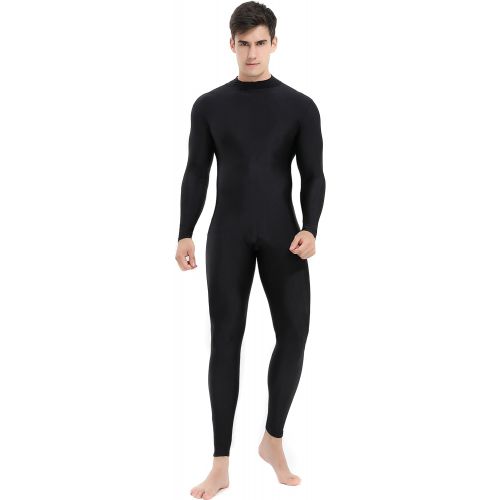  Speerise Mens Turtleneck Spandex Long Sleeve Unitard Bodysuit Dancewear