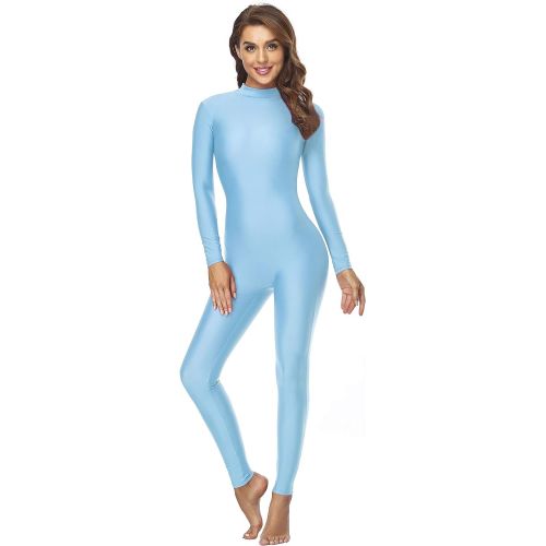  Speerise Adult High Neck Zip One Piece Unitard Full Body Leotard