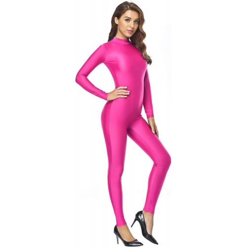  Speerise Adult High Neck Zip One Piece Unitard Full Body Leotard