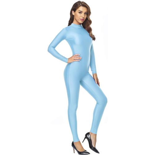  Speerise Adult High Neck Zip One Piece Unitard Full Body Leotard