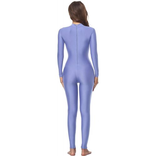  Speerise Adult High Neck Zip One Piece Unitard Full Body Leotard