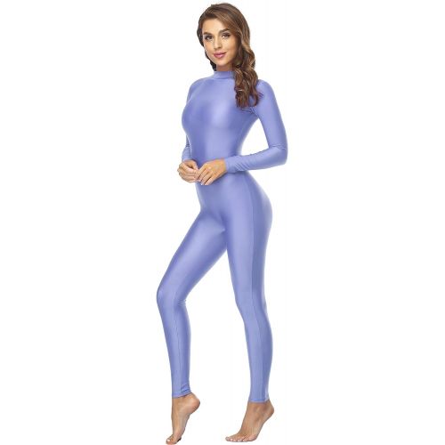  Speerise Adult High Neck Zip One Piece Unitard Full Body Leotard