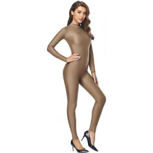  Speerise Adult High Neck Zip One Piece Unitard Full Body Leotard