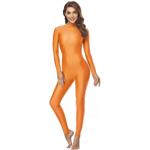  Speerise Adult High Neck Zip One Piece Unitard Full Body Leotard