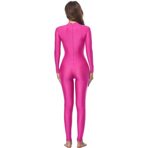  Speerise Adult High Neck Zip One Piece Unitard Full Body Leotard