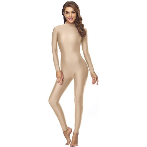  Speerise Adult High Neck Zip One Piece Unitard Full Body Leotard