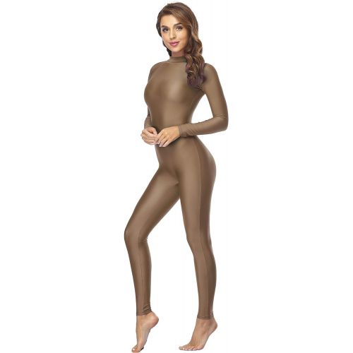  Speerise Adult High Neck Zip One Piece Unitard Full Body Leotard