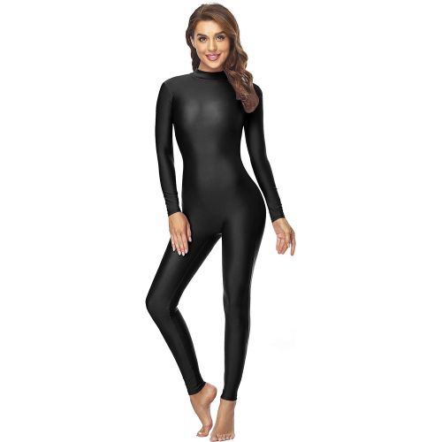  Speerise Adult High Neck Zip One Piece Unitard Full Body Leotard