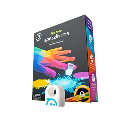  Sphero Specdrums (1 Ring) App-Enabled Musical Ring with Play Pad Included - Create Sounds, Loops, Beats for Musicians of Any Skill Level - STEAM Educational Music Toy for Kids, Whi