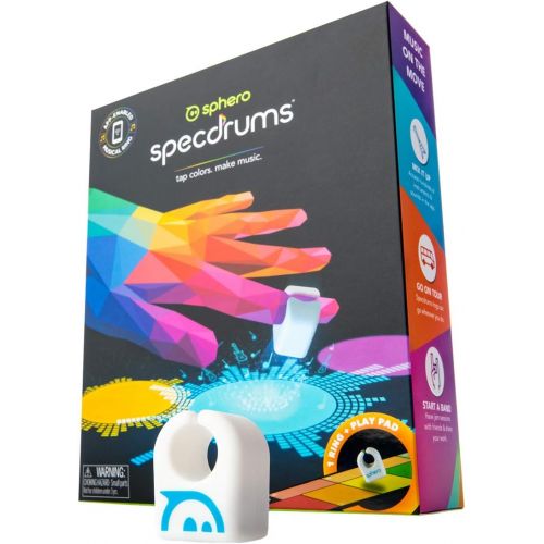  Sphero Specdrums (1 Ring) App-Enabled Musical Ring with Play Pad Included - Create Sounds, Loops, Beats for Musicians of Any Skill Level - STEAM Educational Music Toy for Kids, Whi