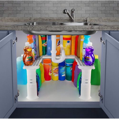  Spicy Shelf Expandable Under Sink Organizer and Storage I Bathroom Under the Sink Organizer Kitchen Under Sink Shelf I Cleaning Supplies Organizer Under Sink Storage I EXPANDABLE H