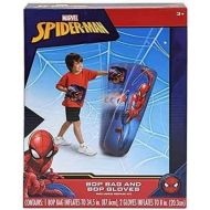 Spiderman Spider-Man Inflatable Bop Bag & Bop Gloves Set Kids Punching Bag with Gloves, Freestanding Superhero Blow Up Bouncing Boxing Bag for Exercise, Durable Heavy Duty Indoor and Outdoor - 34.5