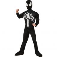 Deluxe Black Spider-Man Muscle Chest Child Halloween Costume